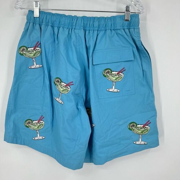 NWT Cj Laing Swim Trunks Drawstrings Waistband Blue Cotton Mens Size Medium - Picture 2 of 7